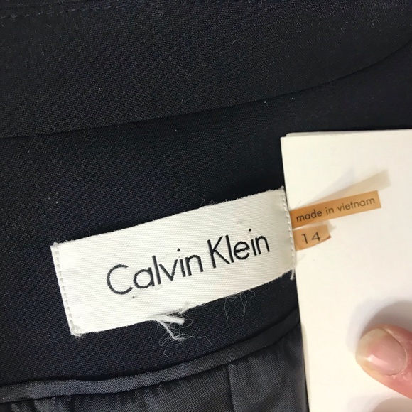 CK Classic Navy Pant Suit Size 14 - Picture 2 of 6